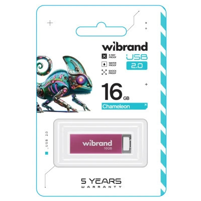 USB флеш накопичувач Wibrand 16GB Chameleon Pink USB 2.0 (WI2.0/CH16U6P) Вінниця - фото 2