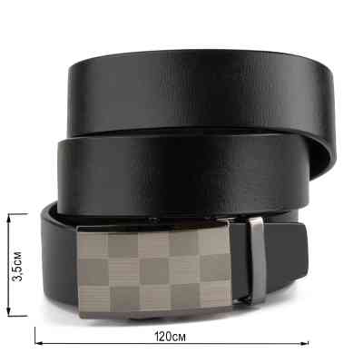 Ремень Vintage С автоматической пряжкой шахматка Черный (20266) Винница