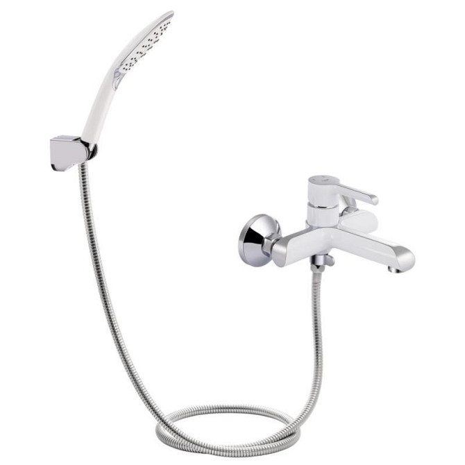 Змішувач для ванни з душовим гарнітуром Qtap Grand QTGRAWCR006 Chrome/White Харків - фото 1