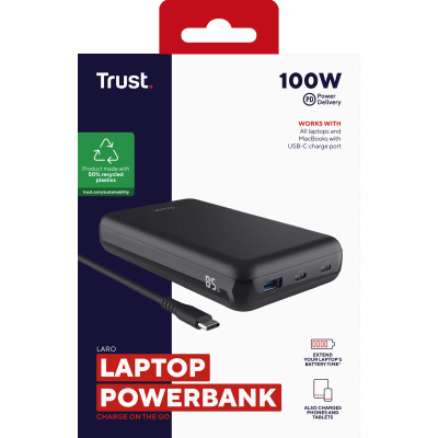 Батарея універсальна Trust 20000mAh Laro 100W PD/3.0 QC/3.0 (25240_TRUST) Вінниця - фото 8