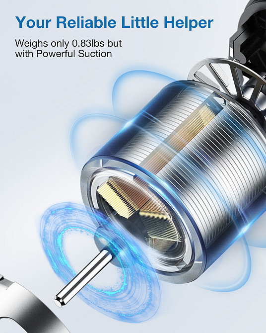 Ручний бездротовий пилосос EGH-VC2 ELEGIANT із потужним всмоктуючим фільтром HEPA Дніпро - фото 6