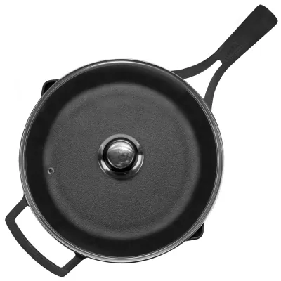 Сковорода Brizoll Monolith чавунна з литою ручкою та скляною кришкою 260х60 мм (M2660P-6) Винница - изображение 4