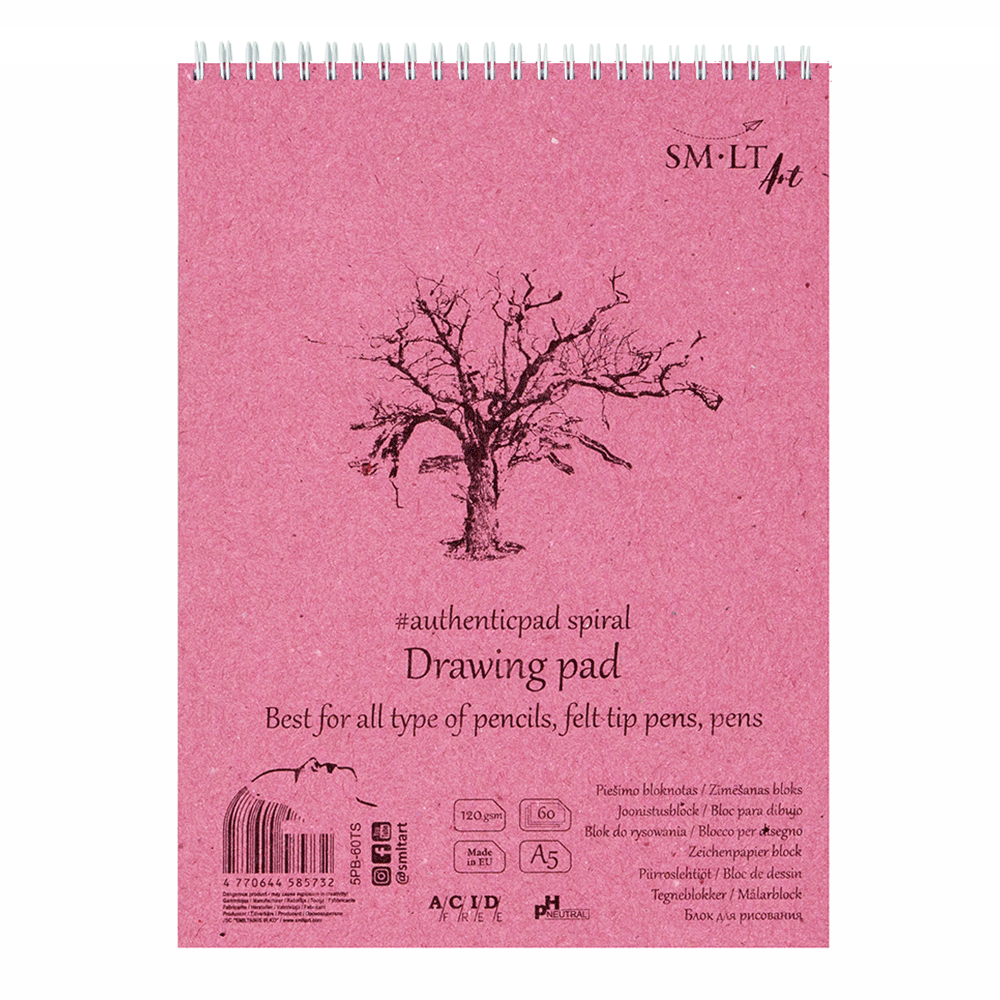 Альбом для рисунку на спіралі AUTHENTIC 120г/м2 60л SM-LT Art Київ - фото 2