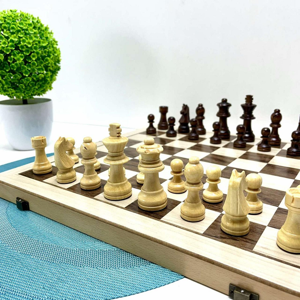 Шахи дерев'яний набір 2 в 1 шашки та шахи 37см (FG240502021L) Чернігів - фото 6