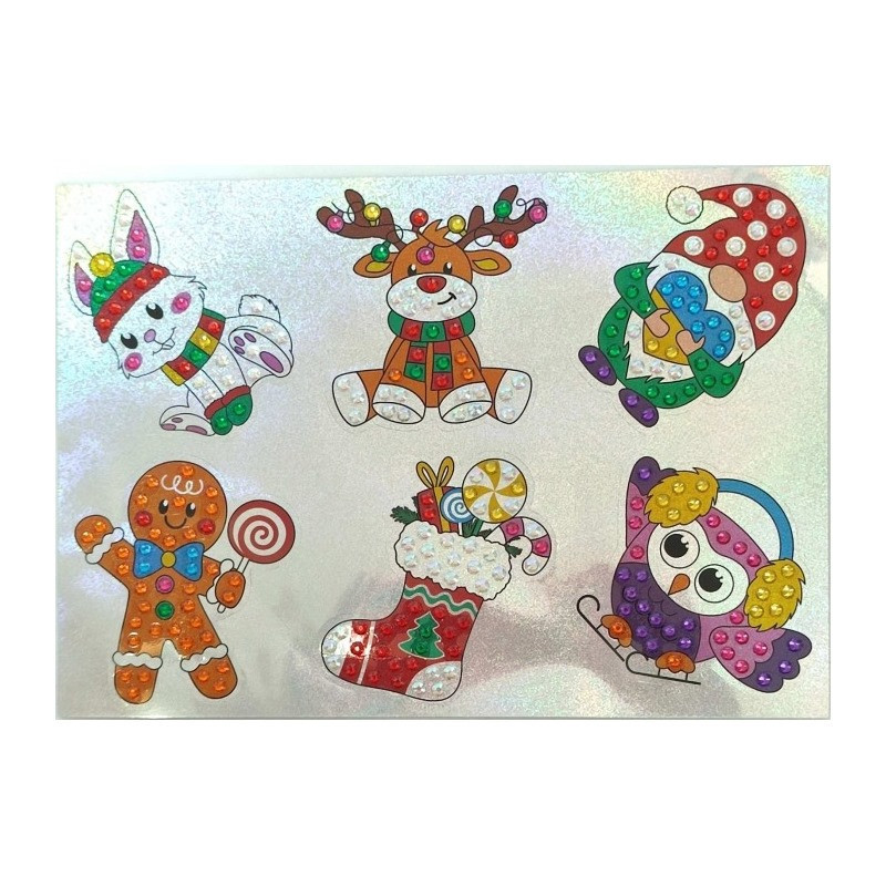 Набір для творчості зі стразами "Happy New Year" 187127, 12 наліпок Вінниця - фото 2