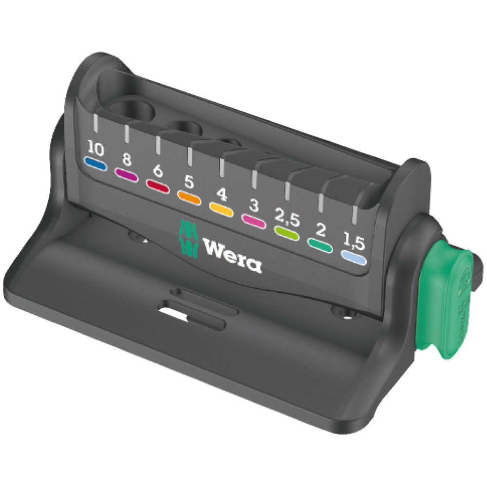 Набір кольорових шестигранників Wera 1.5-10мм 9од., подовж., різнокольорові, з пристроєм для намагнічення, 05133165001 Одеса - фото 3