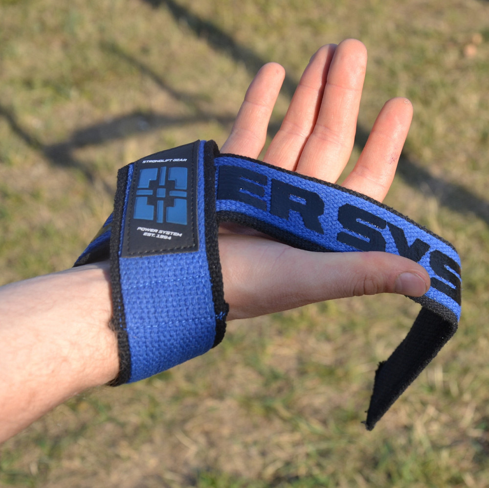 Лямки для тяги Power System PS-3401 Lifting Straps Duplex Black/Blue Луцьк - фото 4