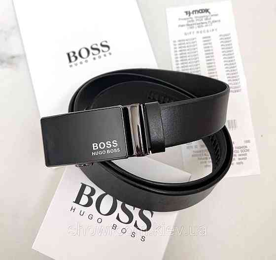 Чоловічий ремінь із натуральної шкіри з пряжкою автомат (204) Київ