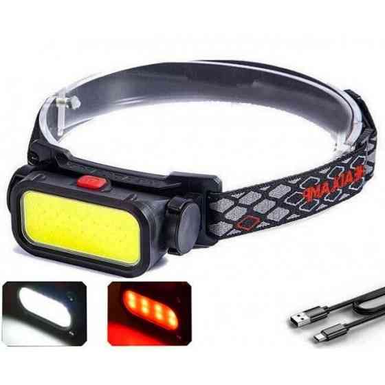 Налобний ліхтар BL-008 Bailong з COB діодом, білим і червоним світлом, 2 режими, до 2 годин роботи Одеса