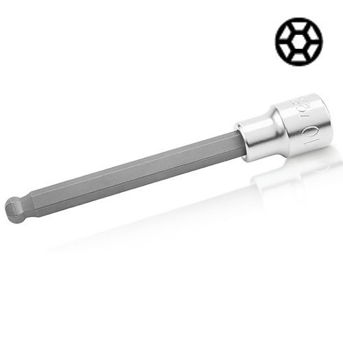 Головка з насадкою HEX TOPTUL 10 мм 140 мм 1/2" з кулею BCSA1610 Чернігів - фото 1