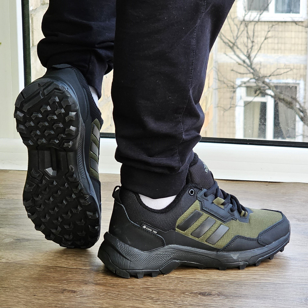 Термо Кроссовки Adidas Gore-Tex Хаки Мужские Зимние Адидас Зелёные (размеры: 41) Днепр - изображение 5