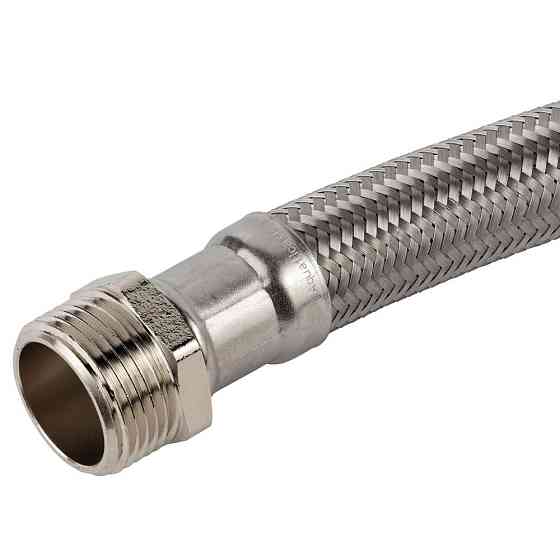 Шланг Ø26 60 см F1"×M1" SS посилений Pmax 10бар AQUATICA (779574) Київ