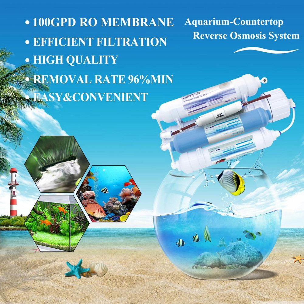 Система обратного осмоса Geekpure 100 GPD, 4-ступенчатая, TDS 0, без бака, для дома, офиса, аквариума, поездок Киев - изображение 5