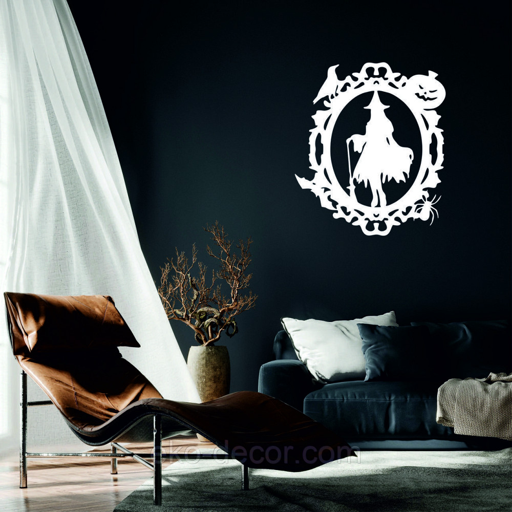 Декоративное настенное Панно «Ведьма», Декор на стену 90*78 см, Белый Киев - изображение 1