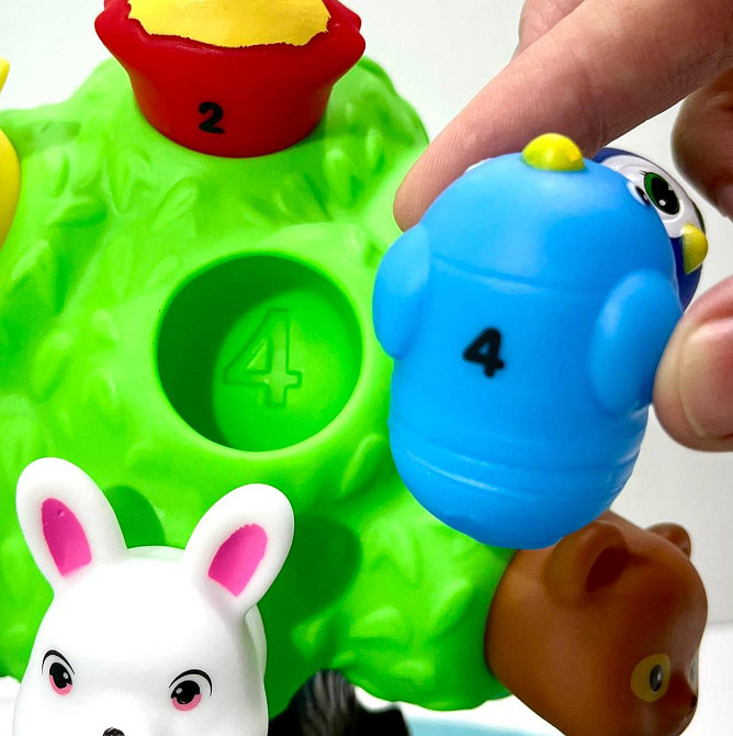 Сортер дерево з тваринами 10 в 1 гра з цифрами фігурки диких тварин (207) Чернигов - изображение 5