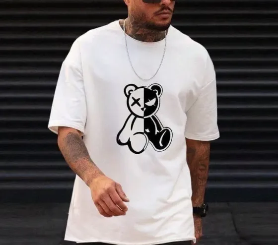 Футболка мужская с принтом  42 Белая 2664088917 Днепр