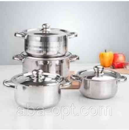 Набор кастрюль из нержавеющей стали Граф V 2,5/3/4,5/6 л (шт) Одесса