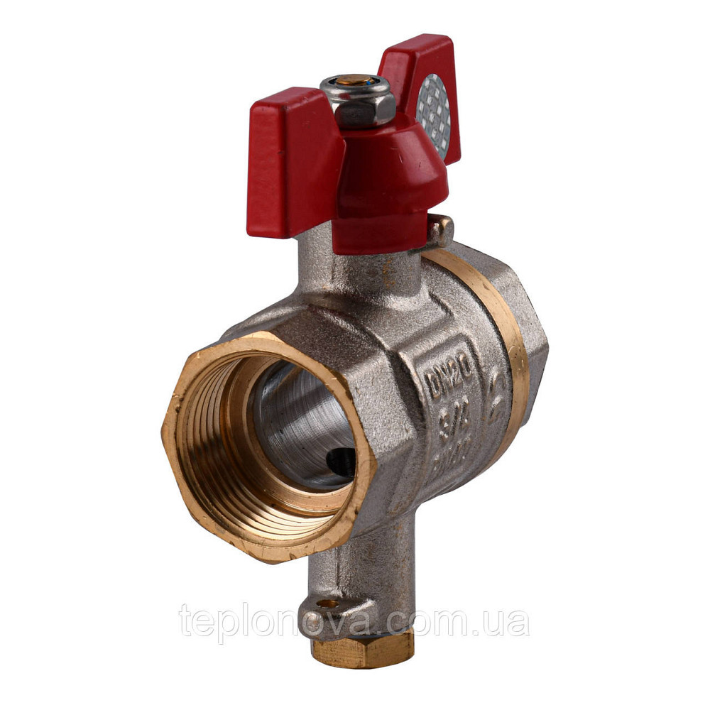 Кран шаровый полнопроходной  для подключения термометра  SOLOMON 3/4″ V1242 S Черновцы - изображение 2