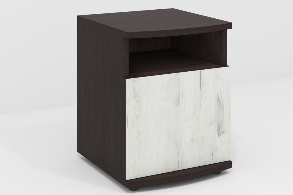 Тумба приліжкова V-2, Венге Магія/Дуб Крафт Білий, 350/350/450 Львів - фото 1
