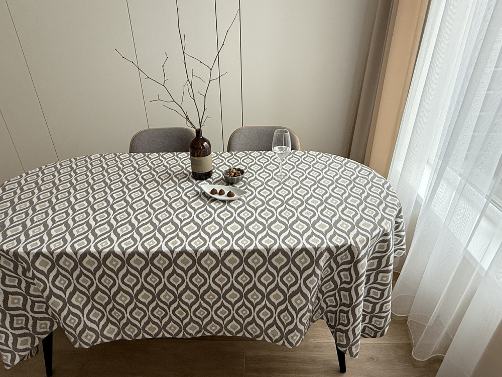 Ecotton Скатертина столова Ecotton DUCK 170х220 см водовідштовхувальна Абстракт сірий (27951/29 Киев - изображение 5