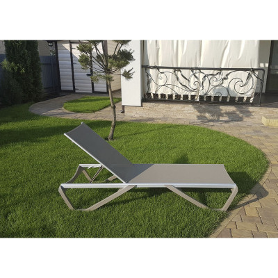 Шезлонг PAPATYA Wave серо-коричневый сетка серо-коричневый (4168) Винница - изображение 4