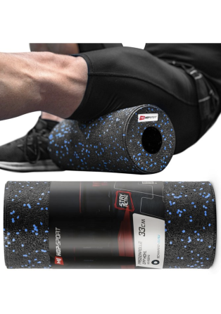Роллер масажер (валик, ролик) гладкий Hop-Sport EPP 33см HS-P033YG чорно-синій Киев