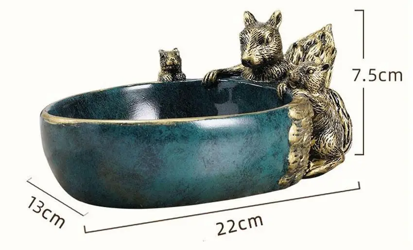 Ключница миска Белочки для мелочей и конфет (Зеленая) Винница - изображение 6