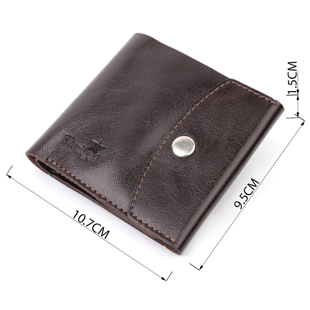 Класичне чоловіче портмоне із натуральної шкіри Shvigel 16621 Коричневий Київ - фото 3