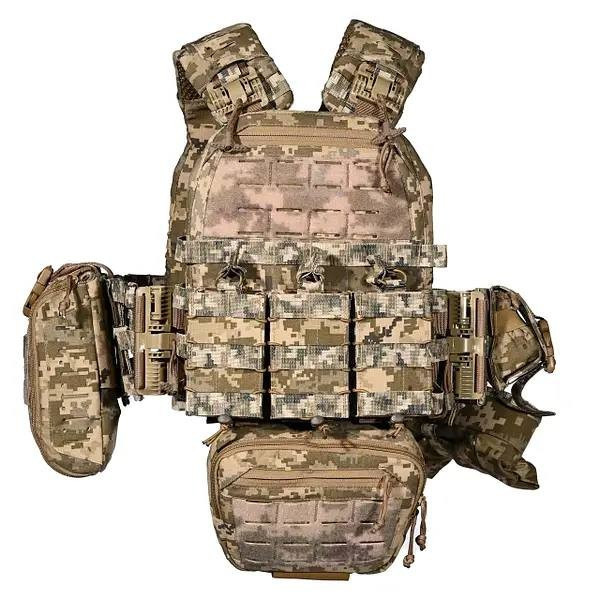 Тактическая плитоноска М6 с комплектом подсумков (без плит) Пиксель Винница - изображение 1