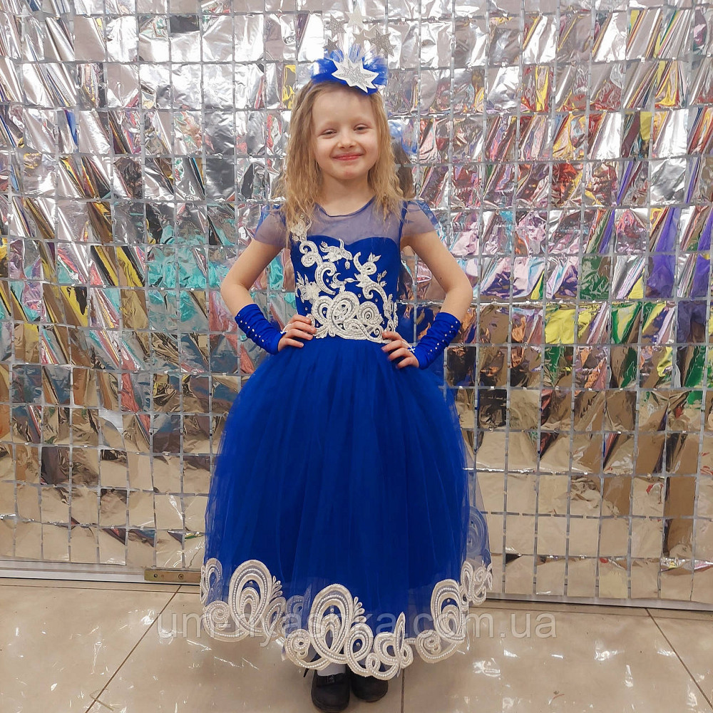 Дитяча синя сукня 3Д-Мереживо 104-122 Кривий Ріг - фото 6