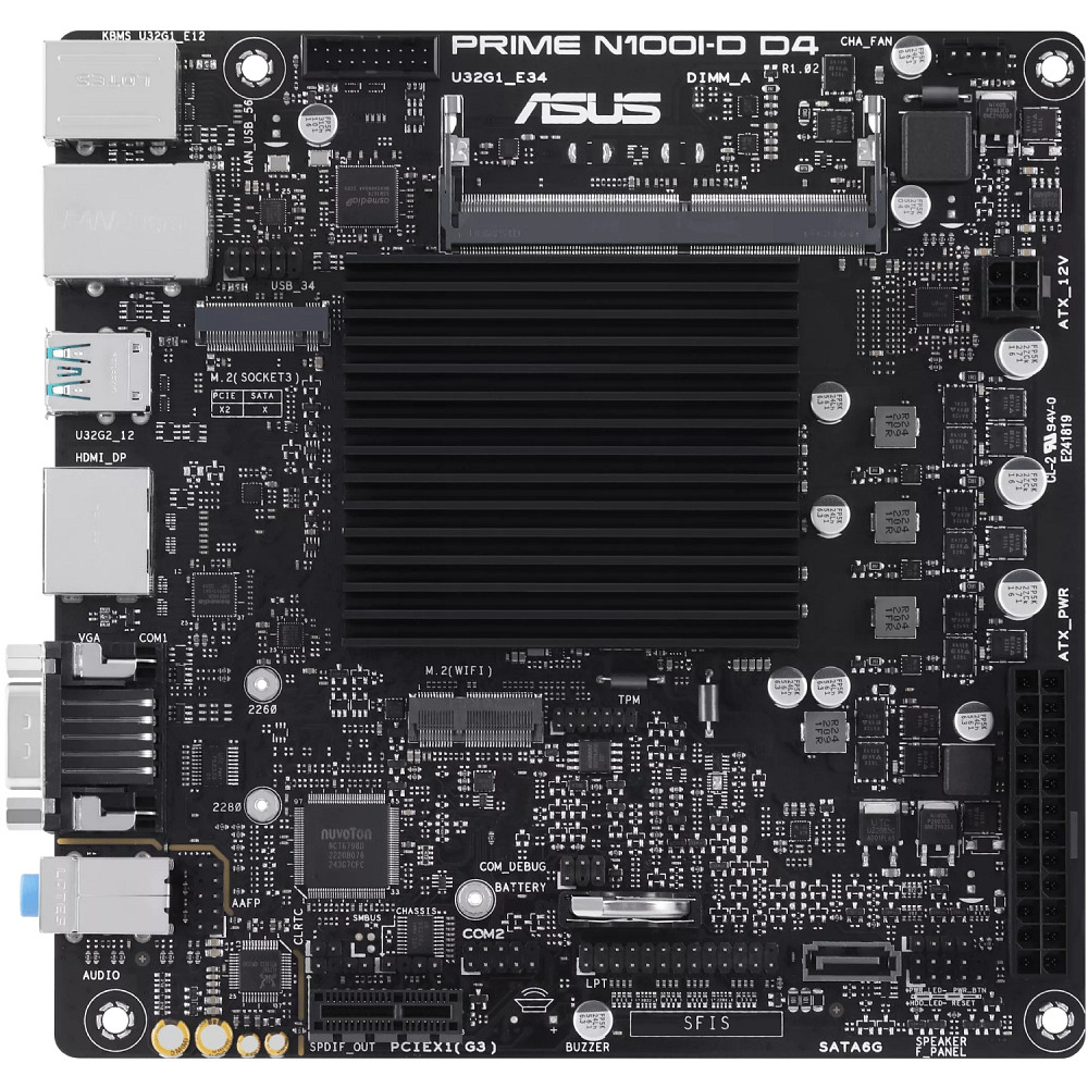 Asus PRIME N100I-D D4-CSM (Intel N100 Quad-Core 2.0GHz, 1xDDR4 SO-DIMM, VGA/HDMI/DP, COM, mITX) Винница - изображение 1