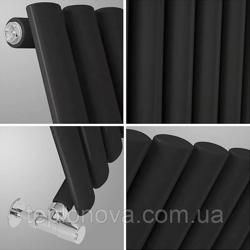 Дизайнерский радиатор 1800/472 (мм) чёрный мат IDEALE ADELE (универсальное подключение) 11 8/1800/472 Черновцы - изображение 3