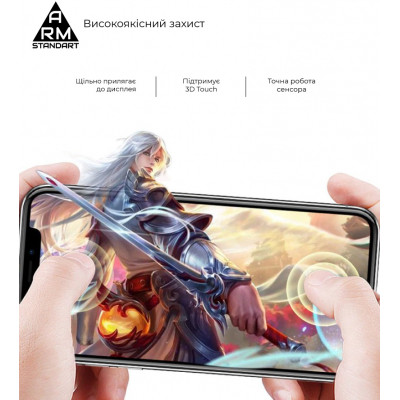Стекло защитное Armorstandart Full Glue Curved для Xiaomi 12/12X Black (ARM60930) Винница - изображение 3
