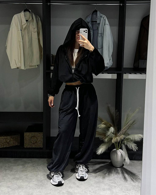 Женский стильный повседневный велюровый костюм Одесса - изображение 1