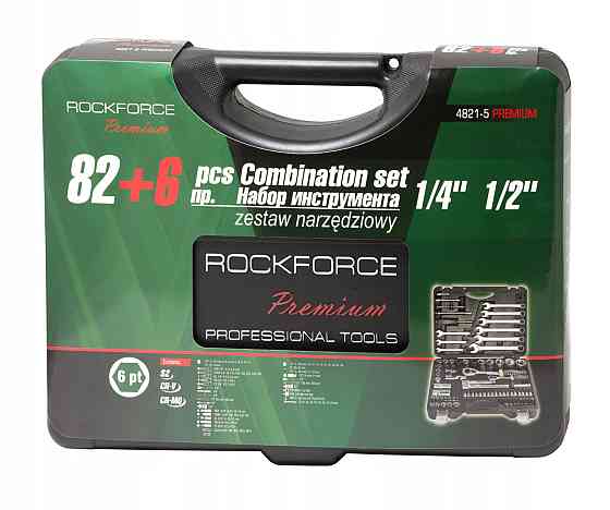 Набір інструментів 82+6пр. 1/2" 1/4" 6-гранна+гол.-бита 1/4":T40; біти 5/16":М8101214; головки 1 Одеса