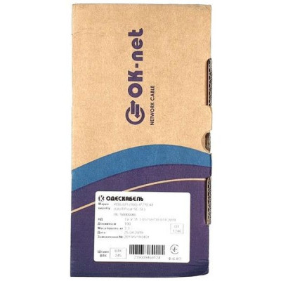 Кабель сетевой OK-Net UTP 100м cat.5e (U/UTP-cat.5E) (КПВ-ВП (100) 4х2х0,49 / 100) Винница - изображение 4
