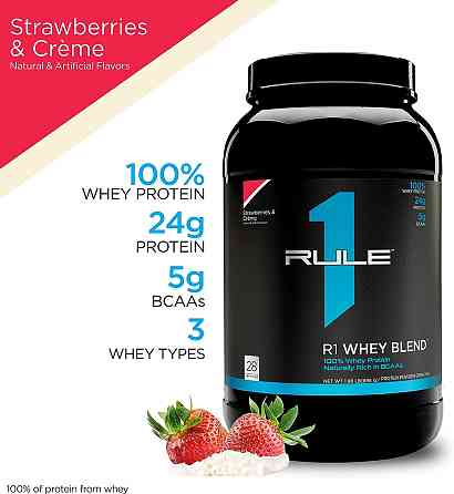 Протеїн Rule One Whey Blend 908 gram (Strawberries &amp; Creme) Луцьк