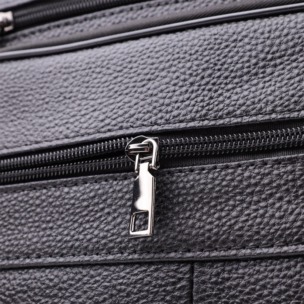 Сумка чоловіча з ручкою для перенесення в руці з натуральної шкіри Чорний (Vintage) Київ - фото 10