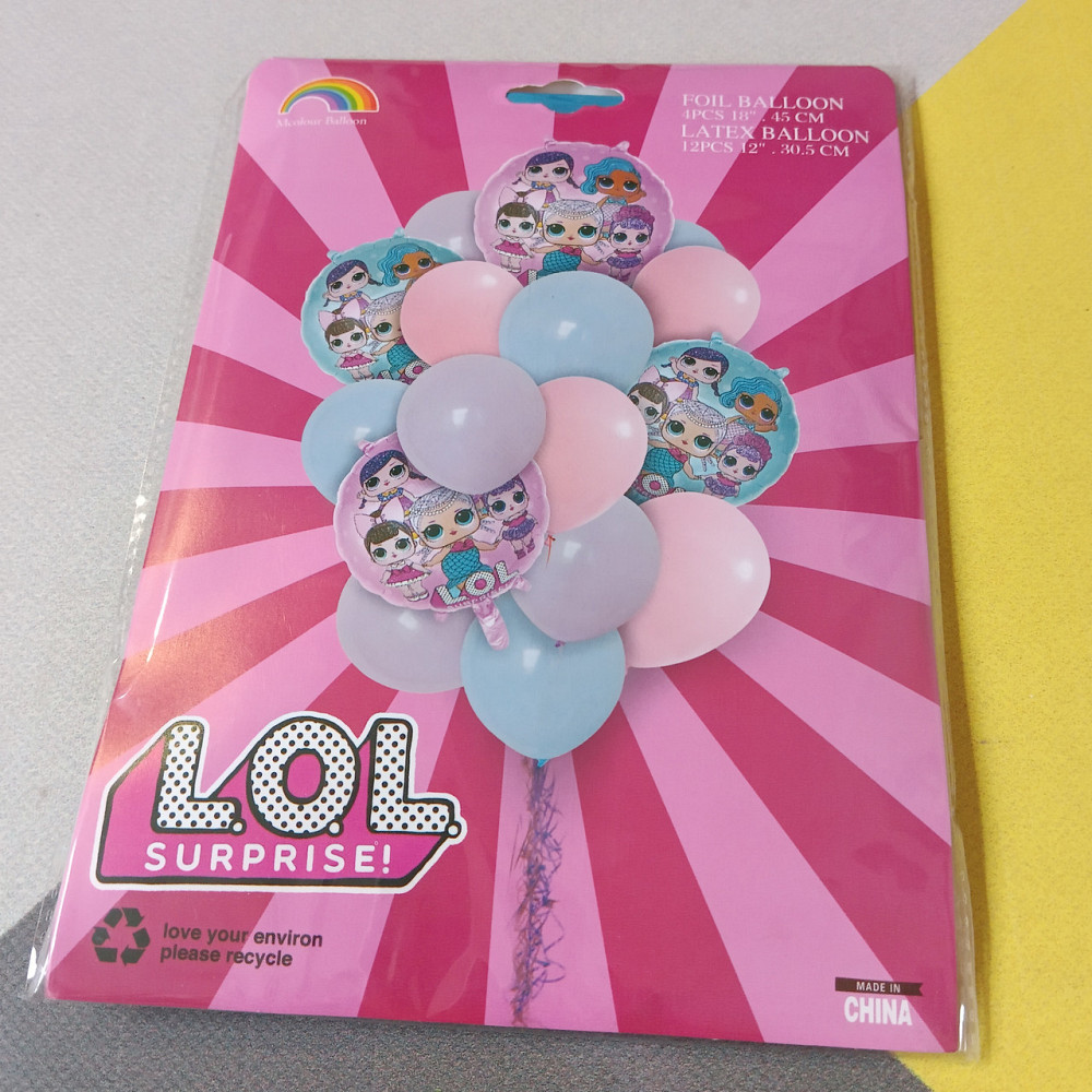 Набор ЛОЛ из 16 воздушных шариков для праздника для фотозоны Киев - изображение 1