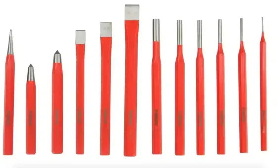 Набір пробійників зубил і виколоток VERKE ,Набори пробійників 12 ел,Набір зубил кернерів і пробійників Львів