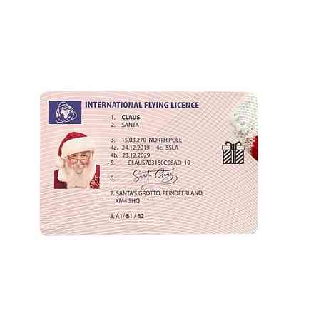 Удостоверение Деда Мороза 85 на 55 мм разноцветный Киев
