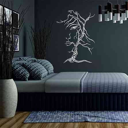 Декоративное настенное Панно «Дерево лицо» Декор на стену 110*80 см, Белый Киев