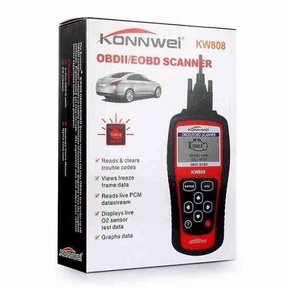 Тестер для діагностики автомобілів Konnwei KW808 OBD II/EOBD, Тестер діагностика, EW-765 Автомобільний сканер Київ