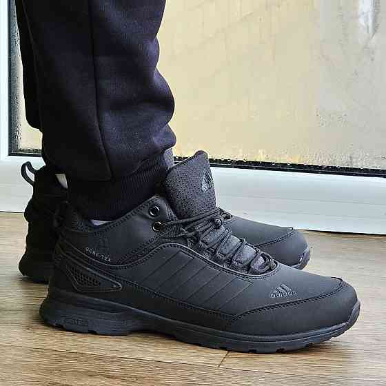 Зимові Кросівки Adidas GORE-TEX Чоловічі Чорні з МЕХОМ Черевики Адідас Гортекс (розміри: 41,42,43,44,45,46) - 56-1 Дніпро