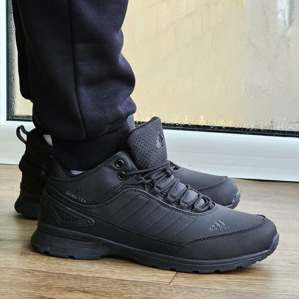 Зимові Кросівки Adidas GORE-TEX Чоловічі Чорні з МЕХОМ Черевики Адідас Гортекс (розміри: 41,42,43,44,45,46) - 56-1 Дніпро - фото 5