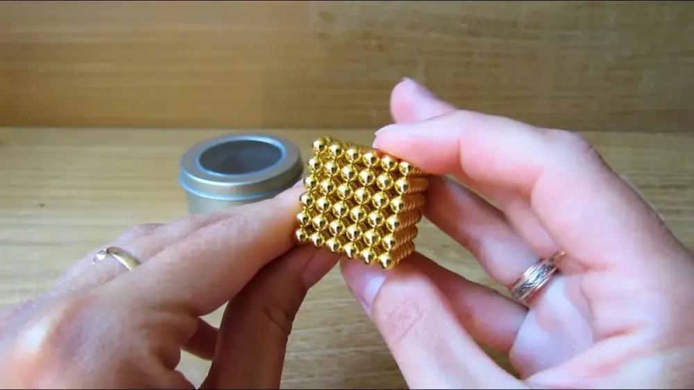 Головоломка Неокуб золотой NeoCube в боксе 216 шариков металлический 5 мм Коломыя - изображение 4