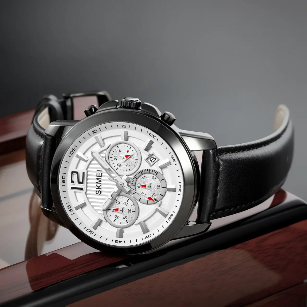 Годинник чоловічий наручний Skmei 1989 (Чорний з  сріблястим) Київ - фото 4