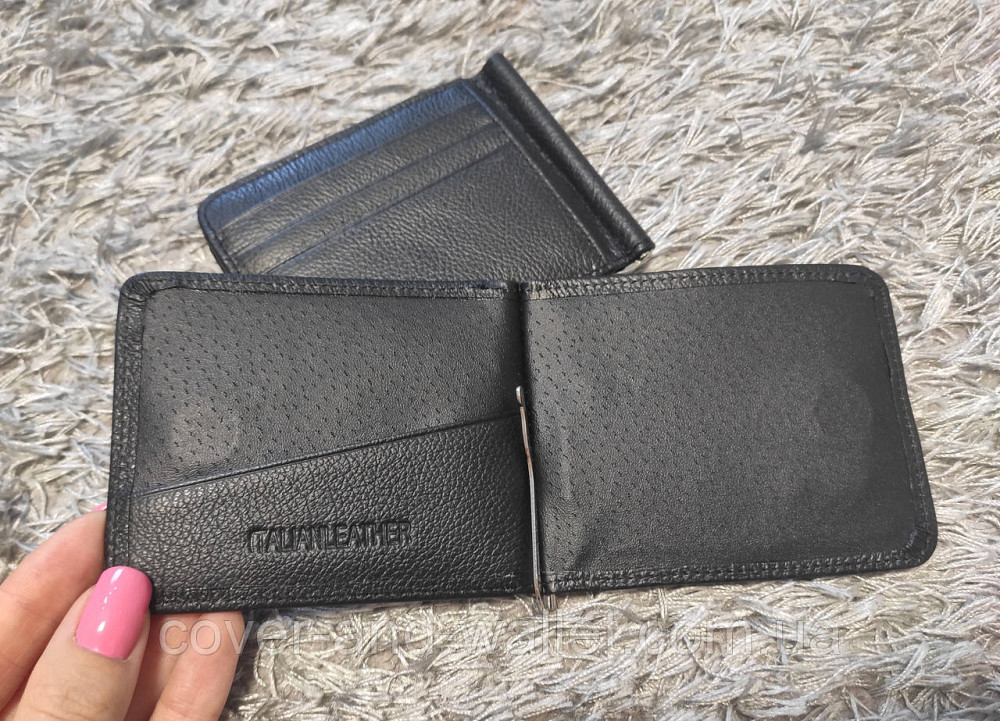 Шкіряний затиск для грошей і карток з вікном під документи ST 451 Київ - фото 2