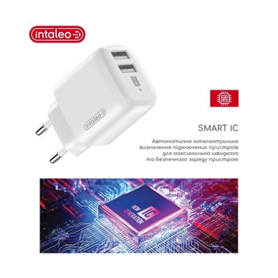 Зарядний пристрій Intaleo 12W Fast Charge 2USB 2.4A white (1283126578281) Вінниця - фото 3