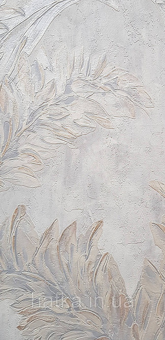 Шпалери вінілові на флізеліні Grandeco Anita1,06х10 гілки листя структурні сірі Київ - фото 2